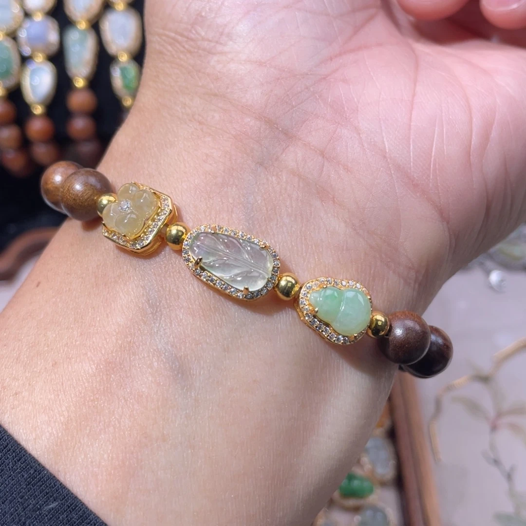 翡翠银S925镶嵌颈饰