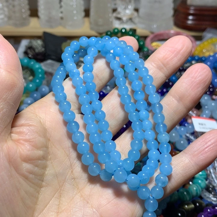 玛瑙/玉髓未镶嵌手链6mm佛珠