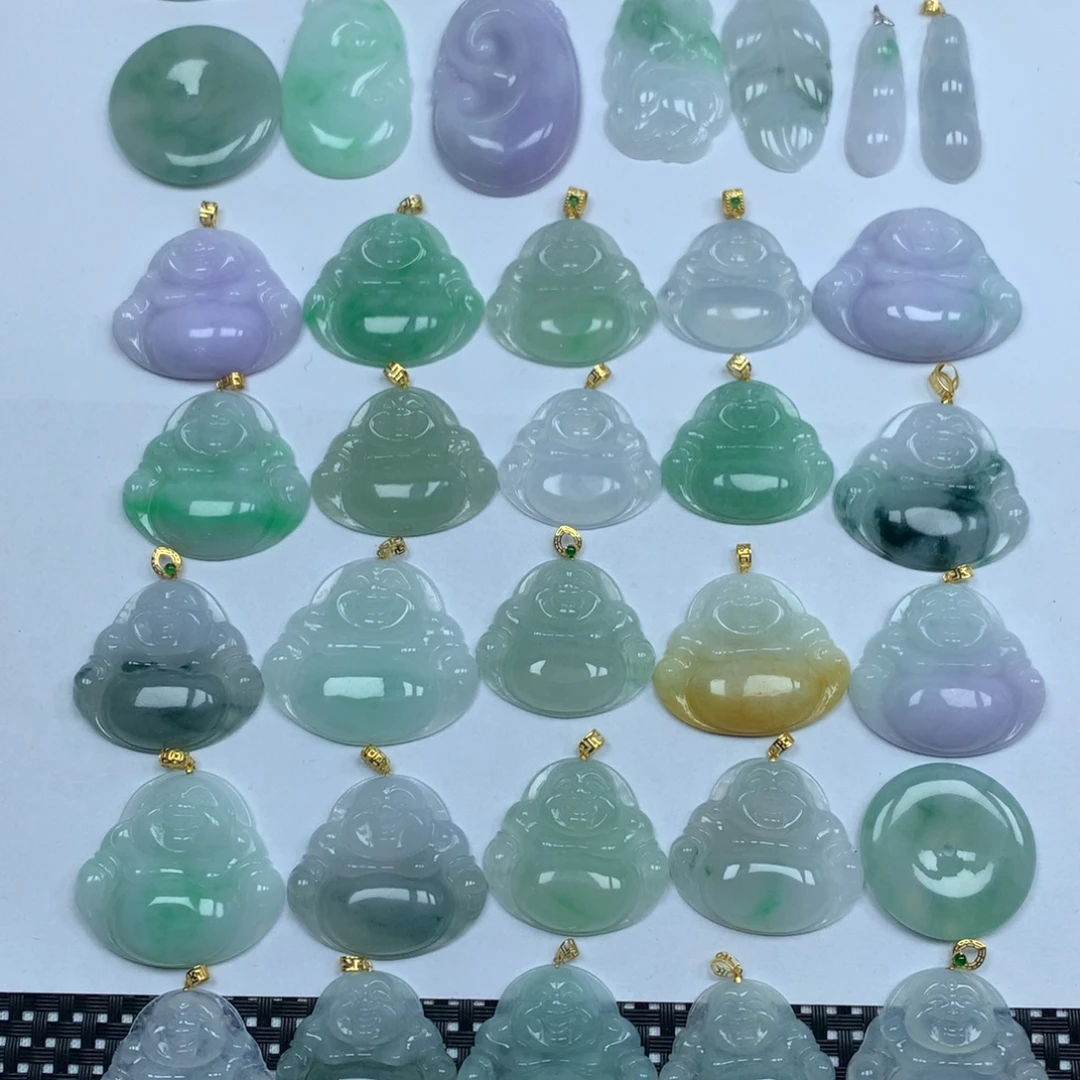 翡翠未镶嵌颈饰天然