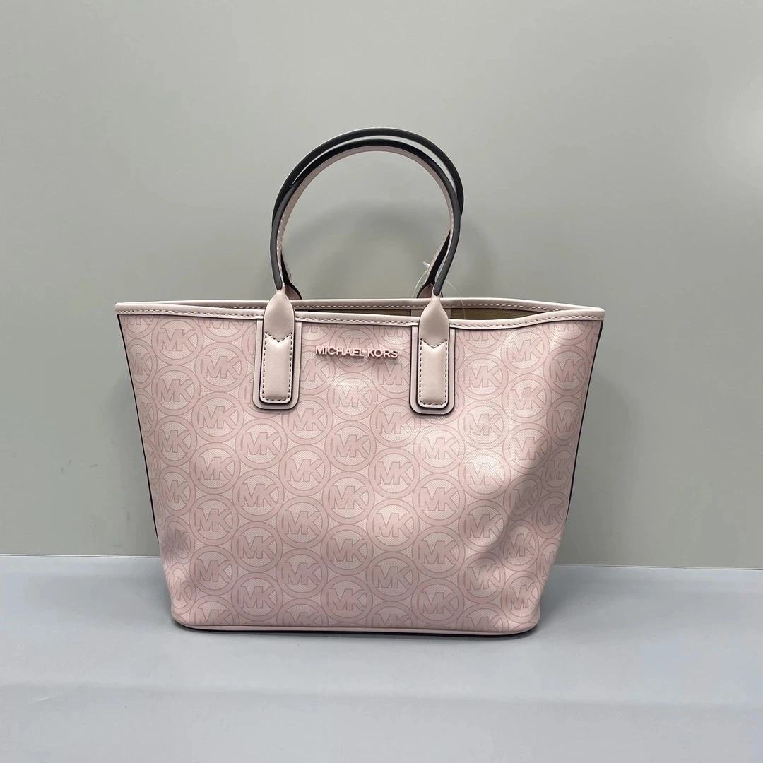 99新 MICHAEL KORS/迈克高仕 粉色手提包23*19*11cmE010816