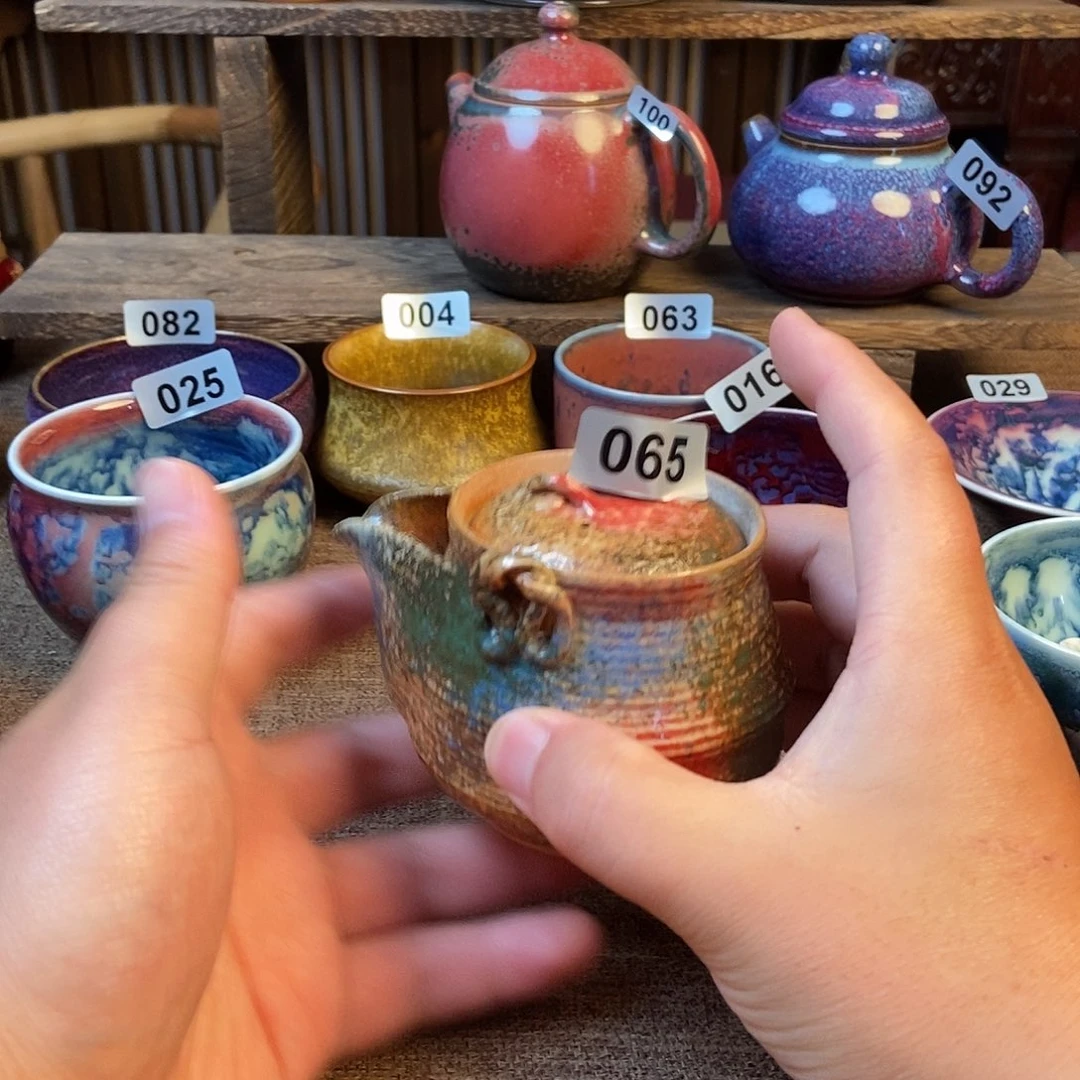 x***a瓷片钧瓷茶壶茶具