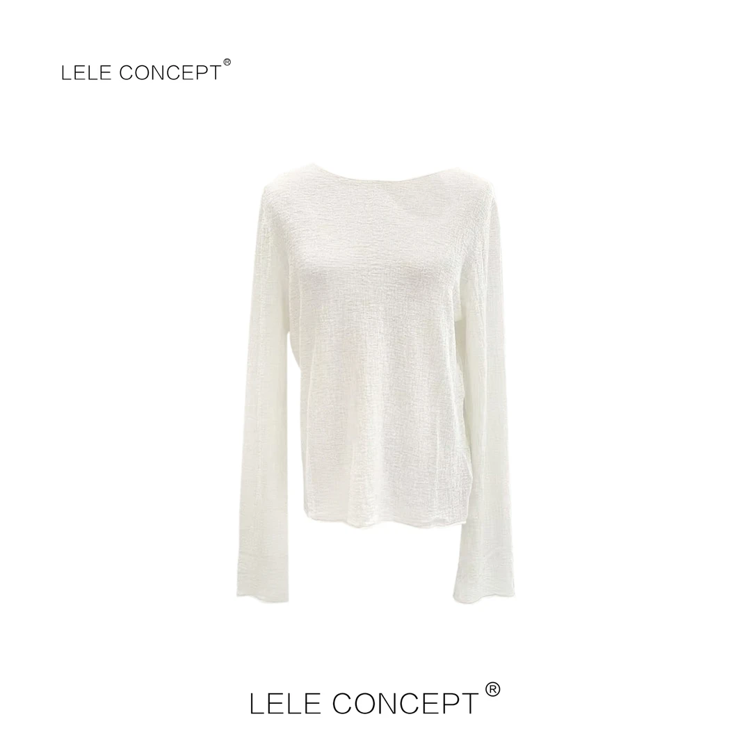 LELE CONCEPT |「夭夭」时尚高级感多色羊毛打底上衣S0556