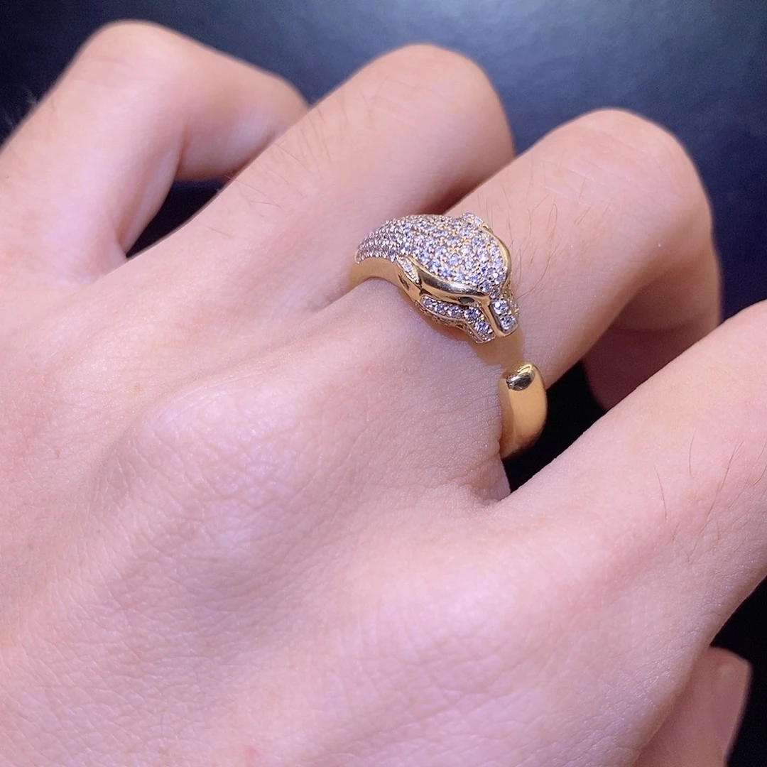 戒指/指环18K金镶嵌钻石@****备k黄祖母绿