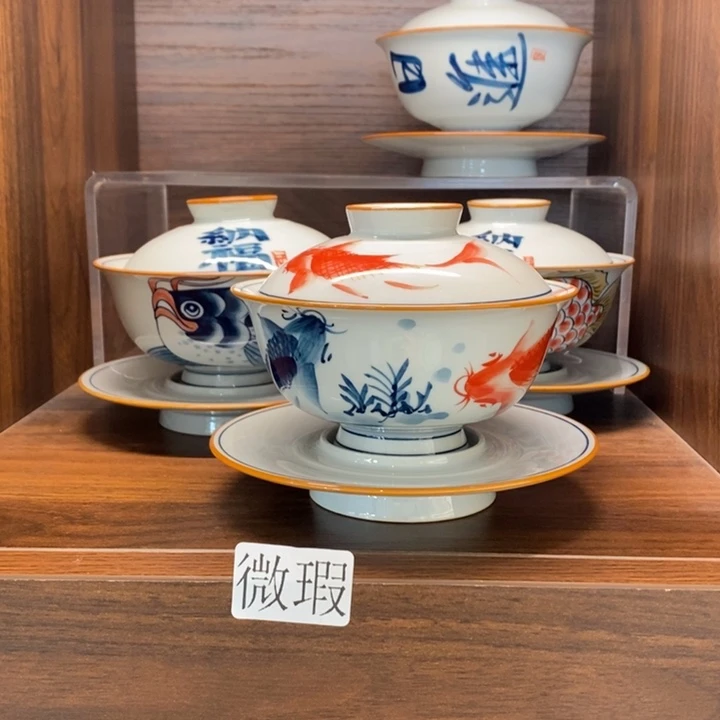 釉下老陶泥手工绘制