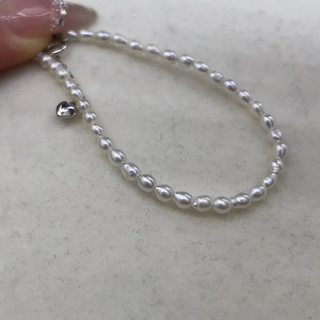 淡水珍珠银S925镶嵌手链