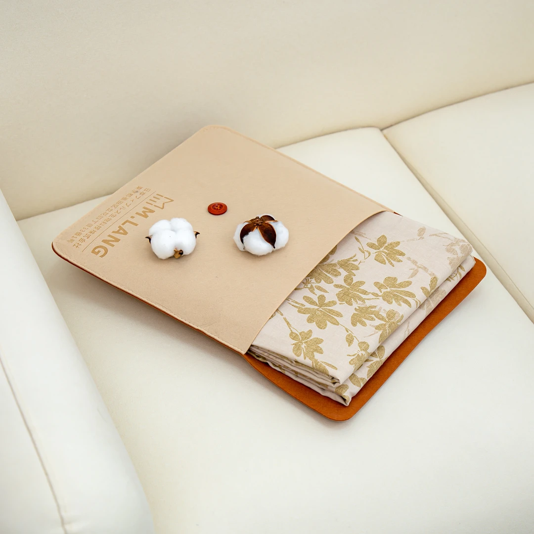 【京かわ会社】 巴基斯坦原棉床单230*250 诗意山水 觅影绿 花序桔