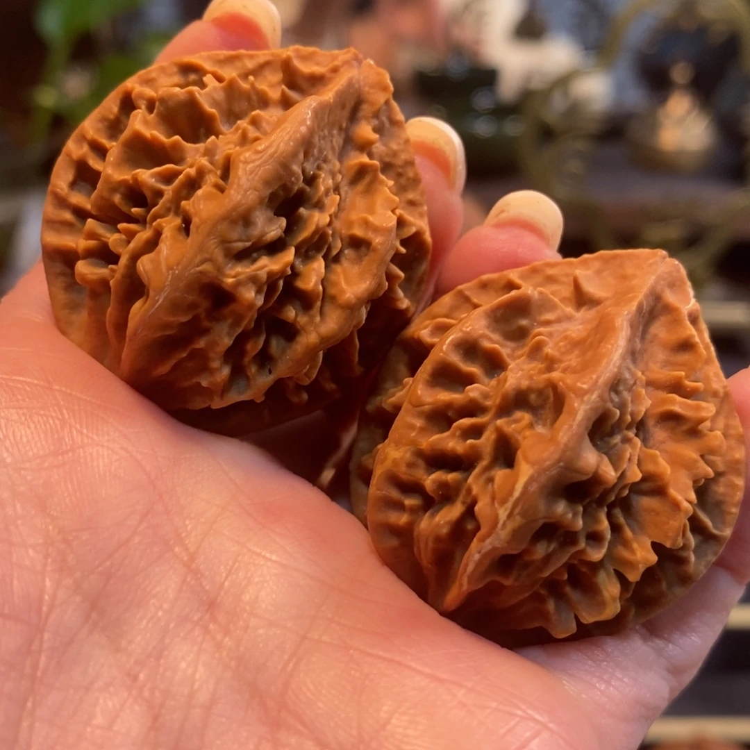 独***猫吊坠文玩核桃龙骨有黄36