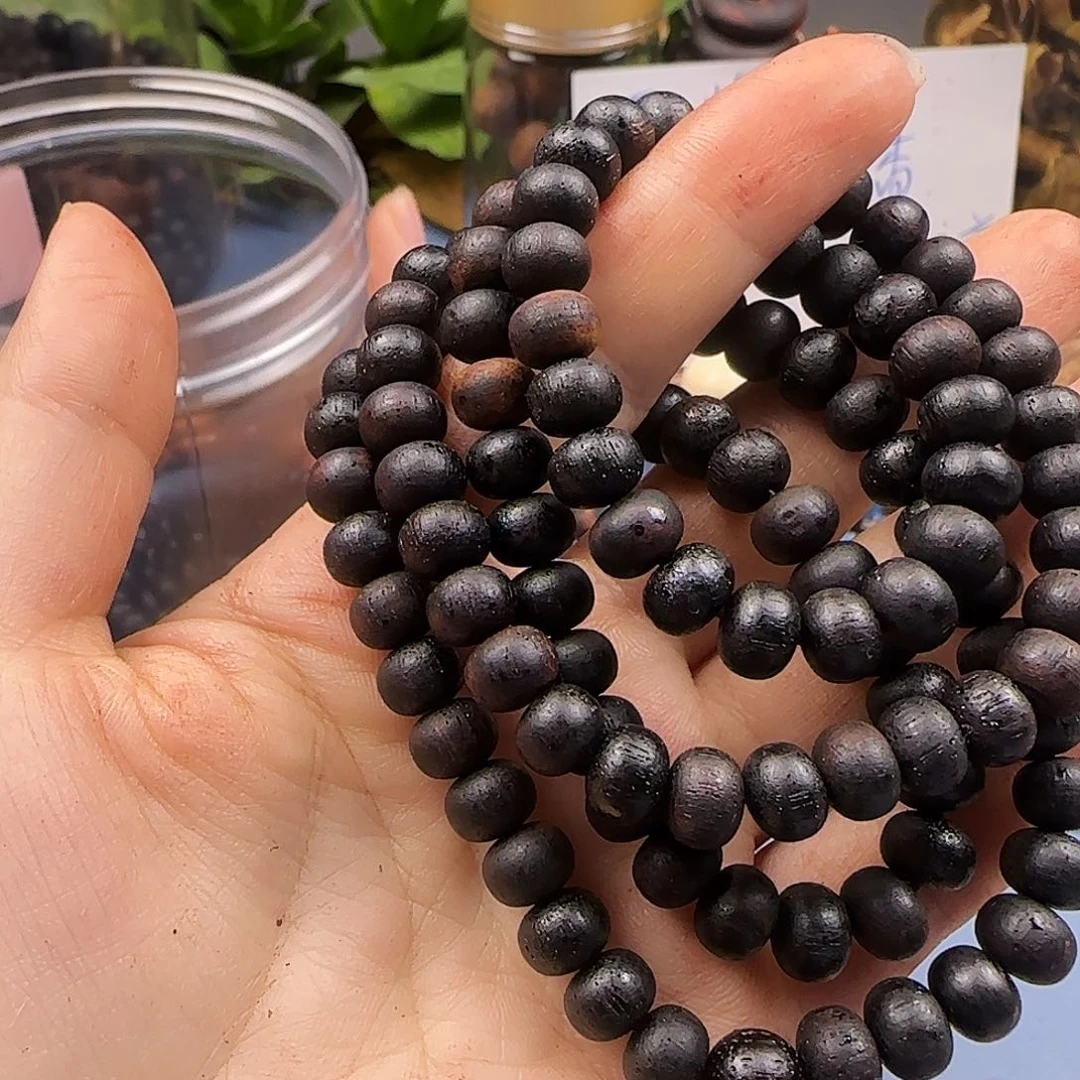 降真香手串/手链6.8棋楠墨汁花韵108多圈