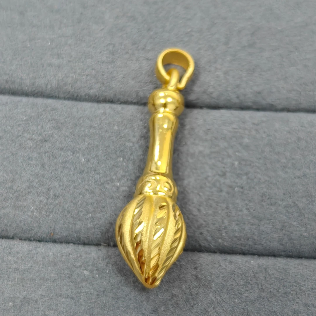 【周老板】足金毛笔转运珠1.83