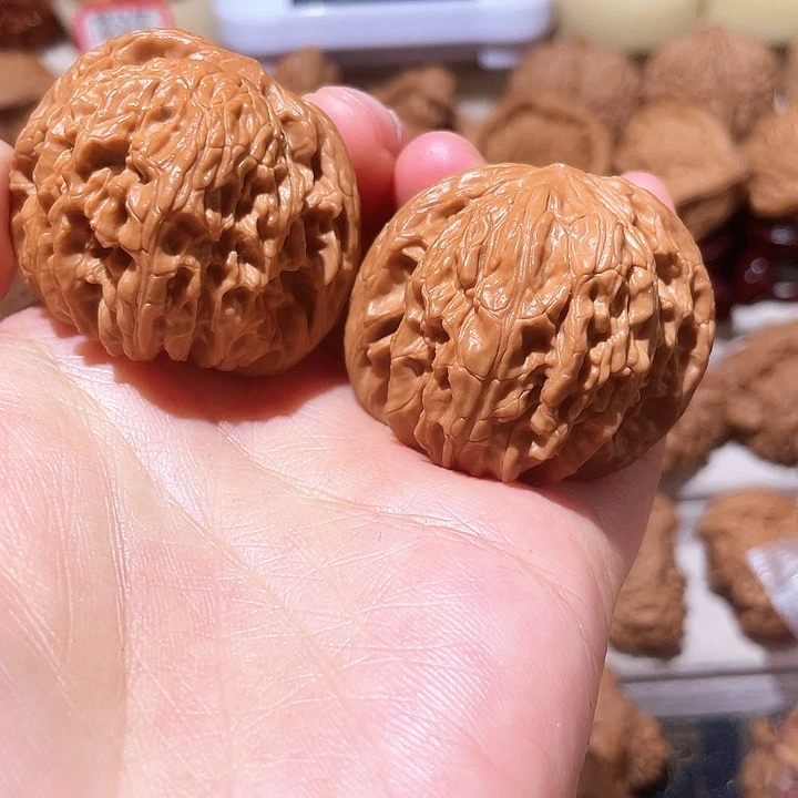 文玩核桃把件全品磨盘41尺放漏款