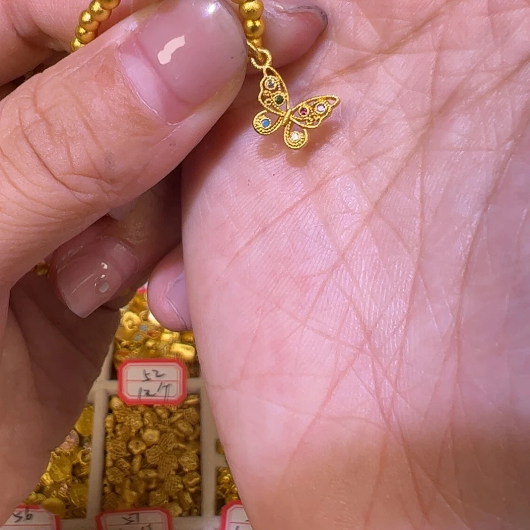 合金彩色蝴蝶调调1个