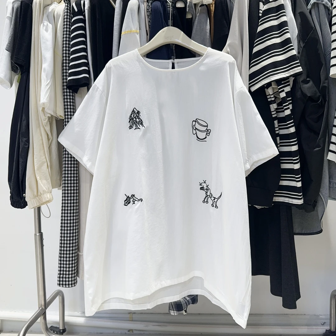 （十八家）851刺绣慵懒感夏季短袖