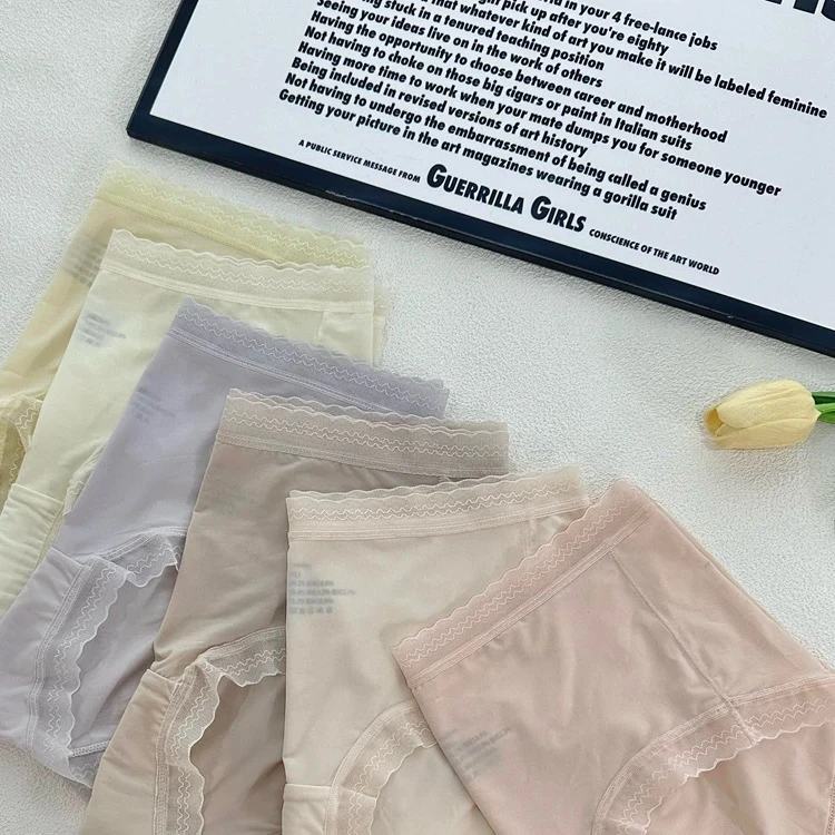 图图家夏季抑菌透气内裤中腰女内裤蕾丝提臀中腰款每条独立包装