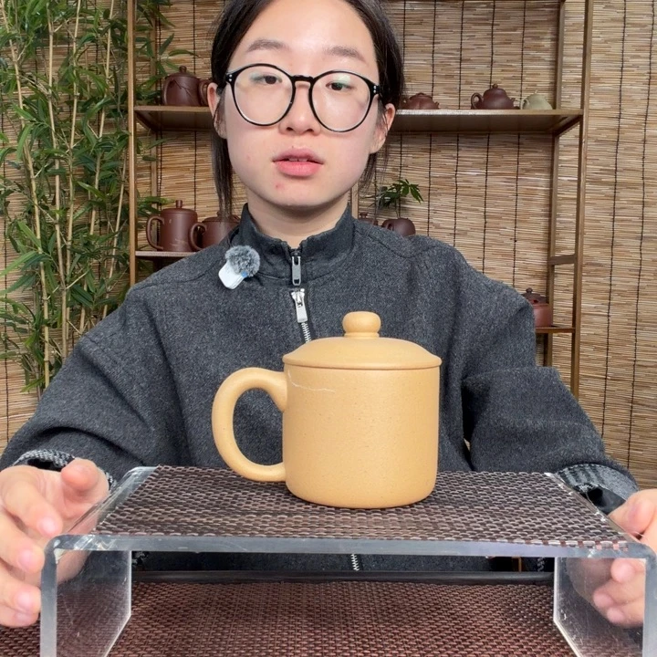 紫砂茶壶原矿黄金段小墩墩办公杯没礼盒微瑕400CC左右