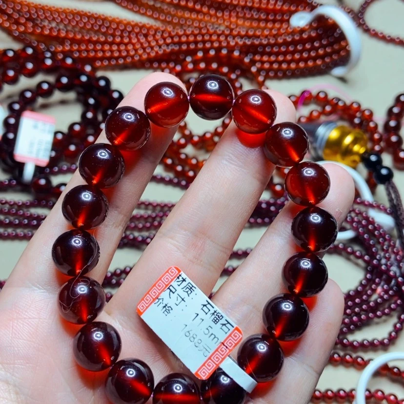 【闪购商品】未镶嵌手链石榴石11.5毫米