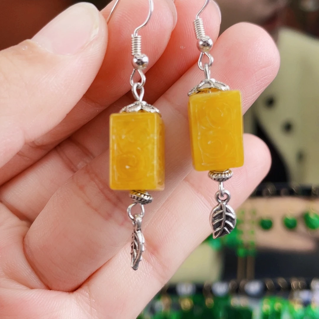 翡翠未镶嵌耳饰饰品