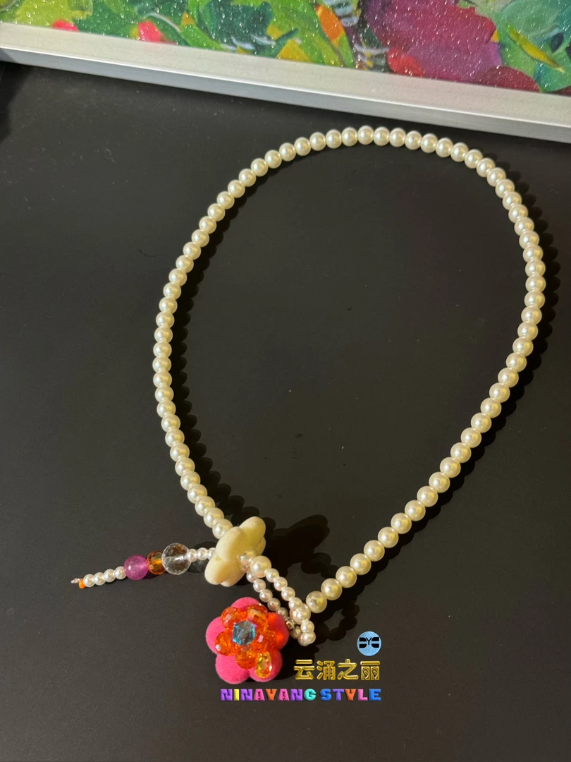 雲涌之丽 钛钢仿珍珠项链 【花开的时候有时间】ZLN0919