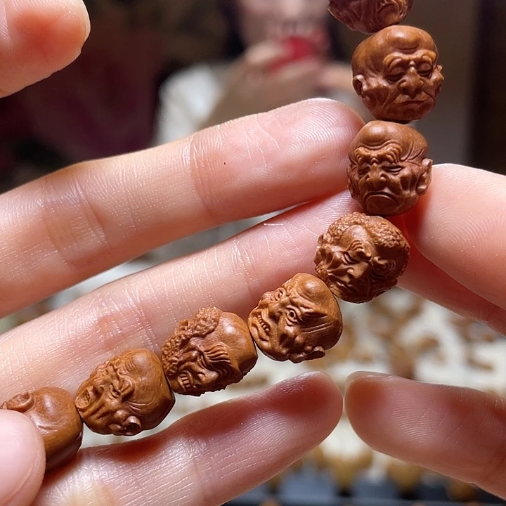 橄榄核手串/手链龙纹桃核 十八罗汉
