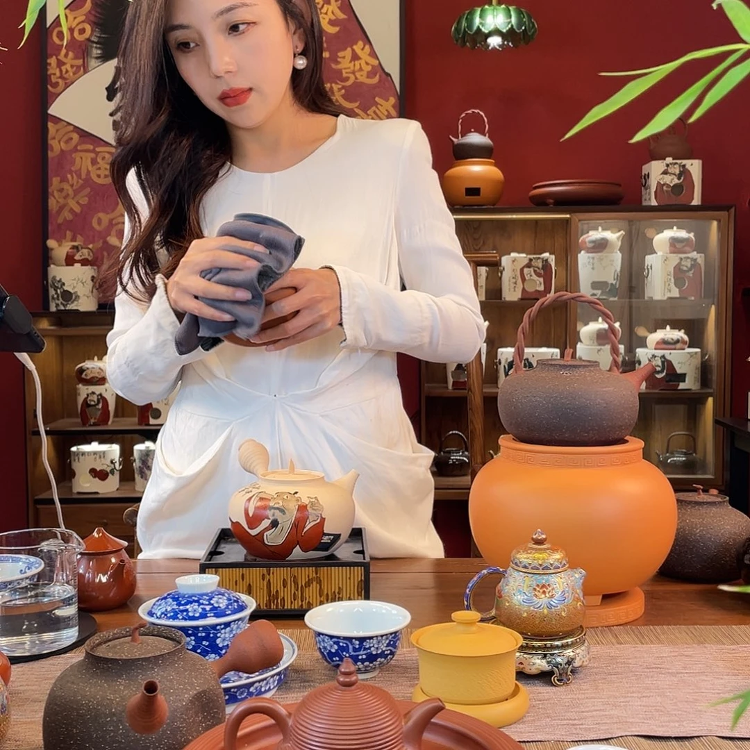 走***。茶壶紫砂纯手工手拉壶