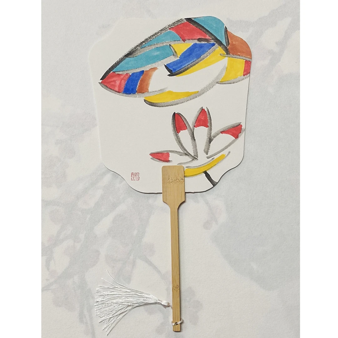 张大风艺术馆 程思雯手绘扇子AC59