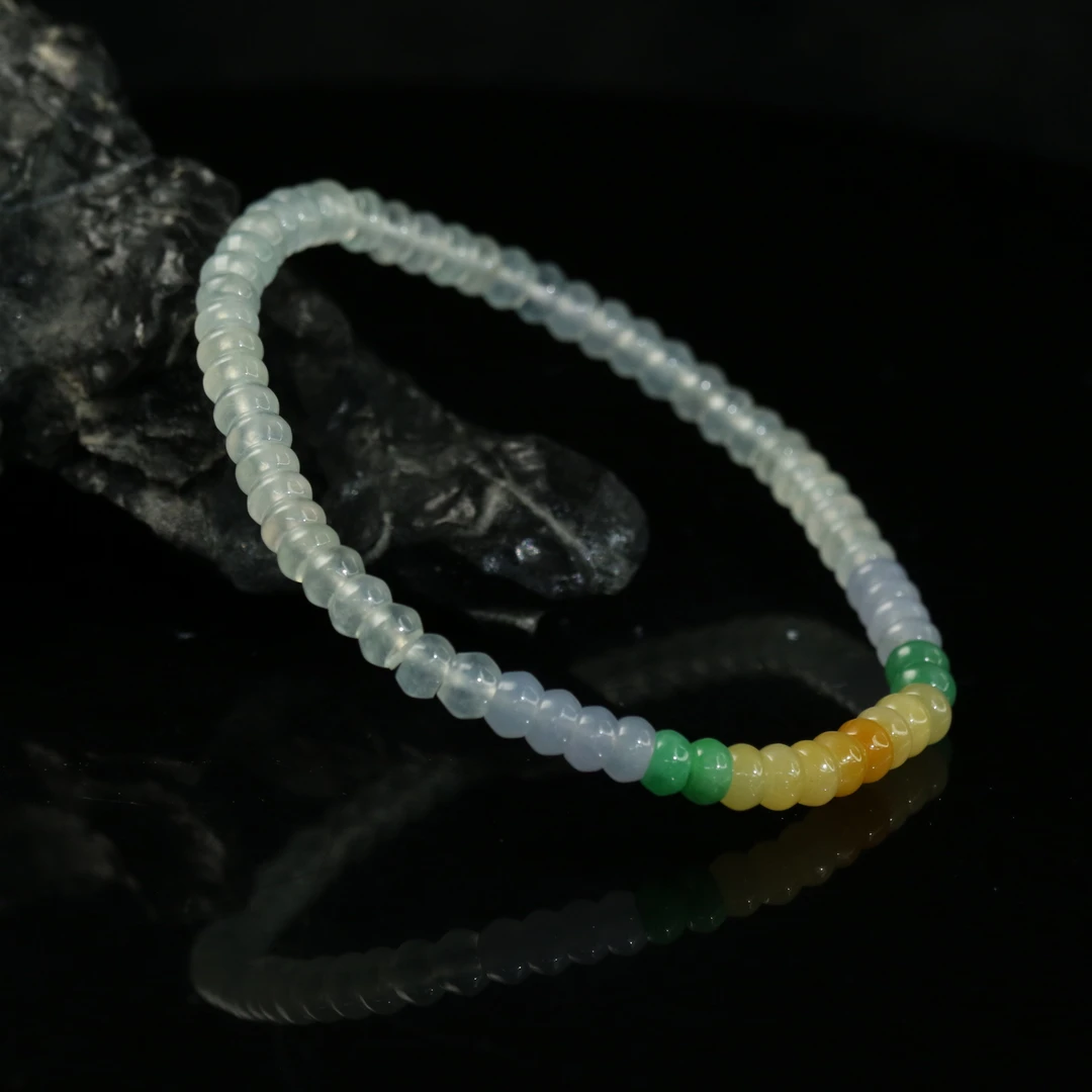 FC7天然缅甸翡翠A货冰手串/500497/保利厦门拍卖