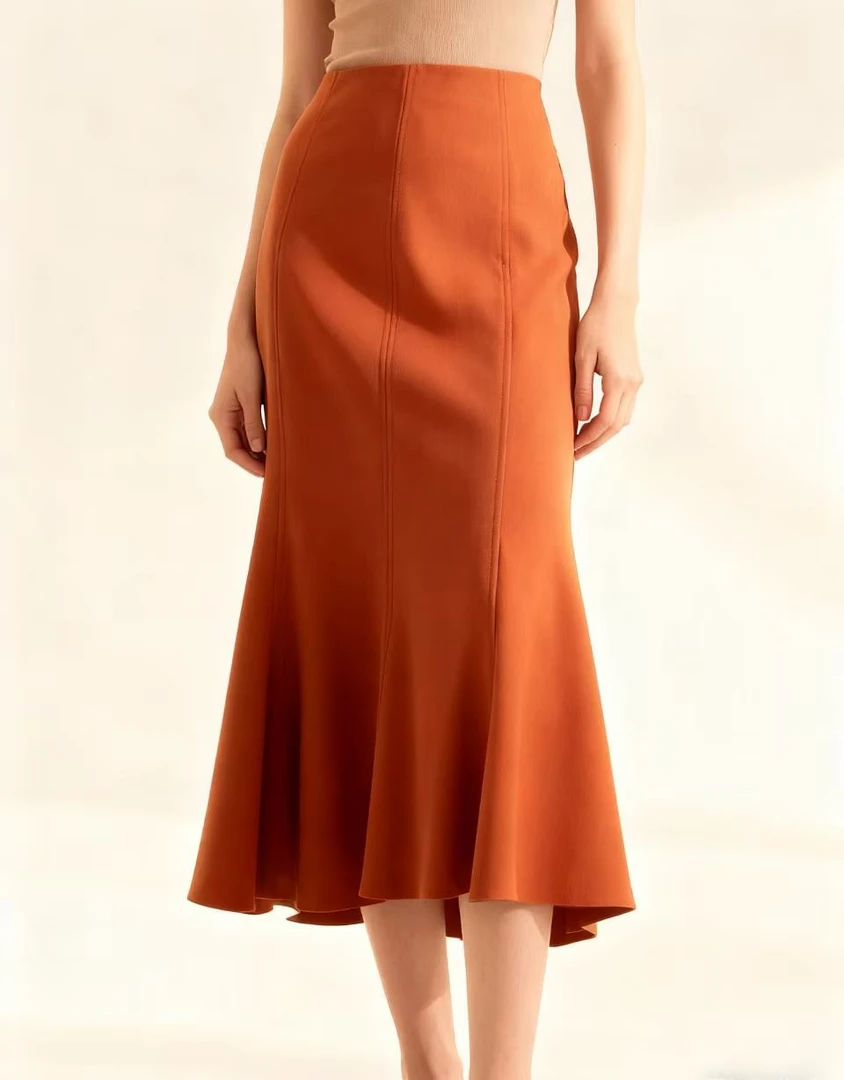 G*Da半身裙成人半裙高腰鱼尾裙休闲长款长裙轻熟风裙子 HH020