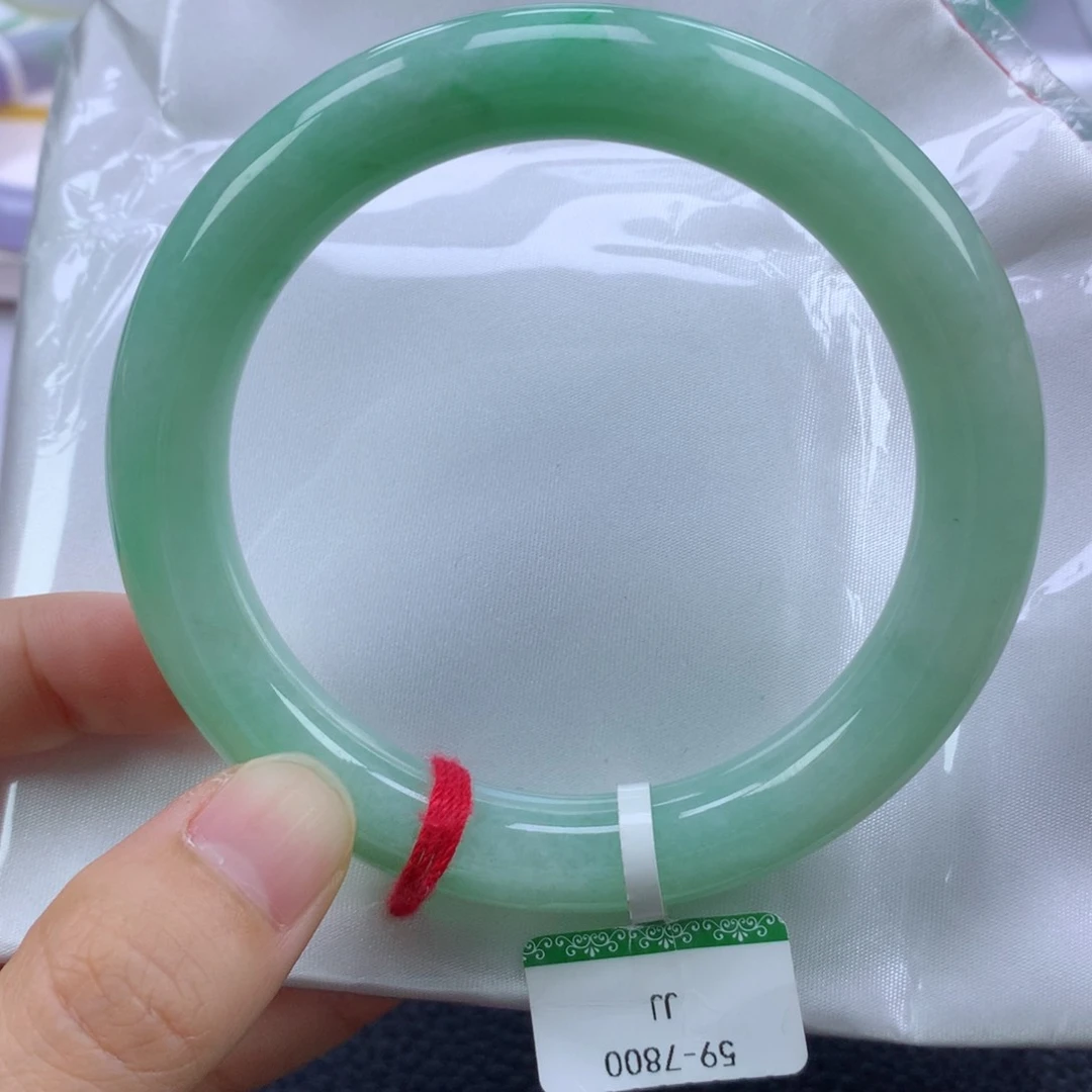 翡翠手镯未镶嵌缅甸天然翡翠A货59.9圆