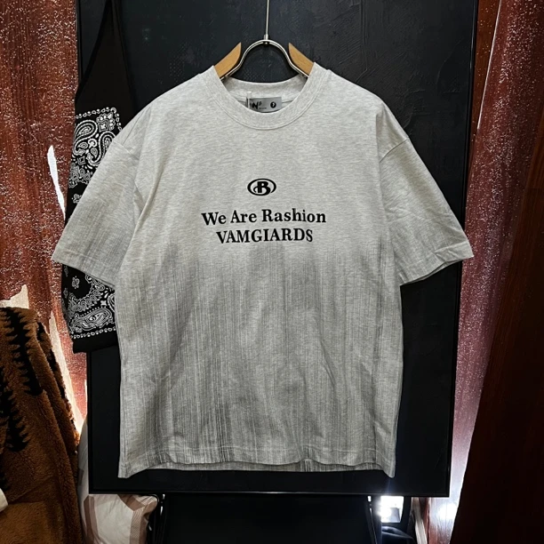 重磅320g纯棉长绒棉美式潮流宽松瀑布渐变染印花男短袖533