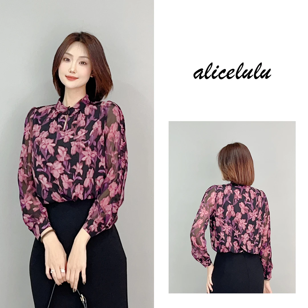 5 ALICE 落花有意衬衫 优雅印花 时髦洋气 S2141679J