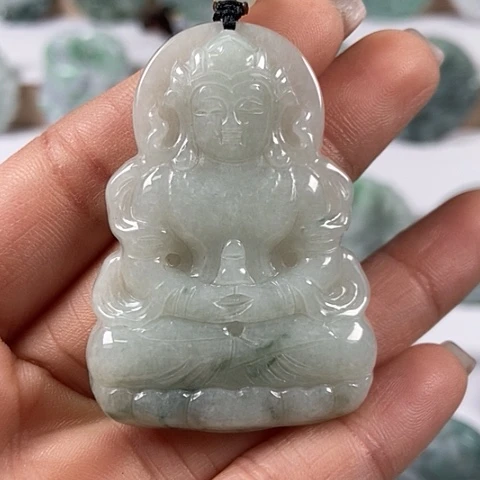 翡翠颈饰未镶嵌观音福利