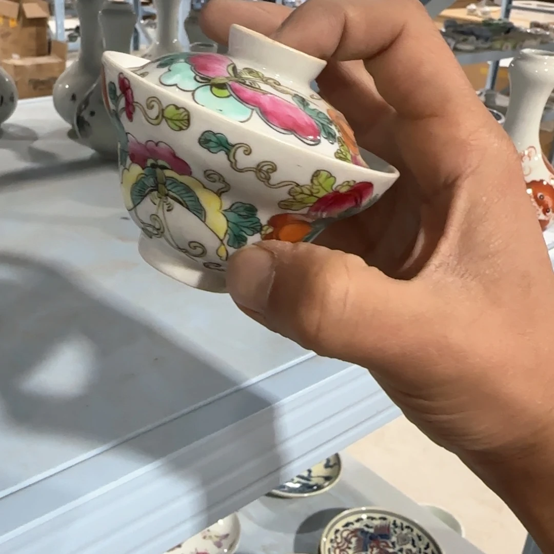 瓷片摆件手绘瓷器全部处理了