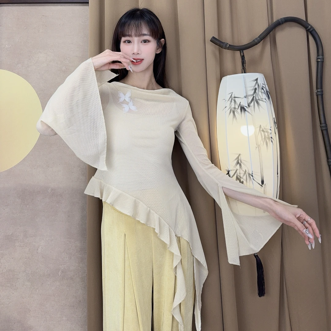 shishi珠光舞蹈练功服上衣女瑜伽服现代舞服古典舞服