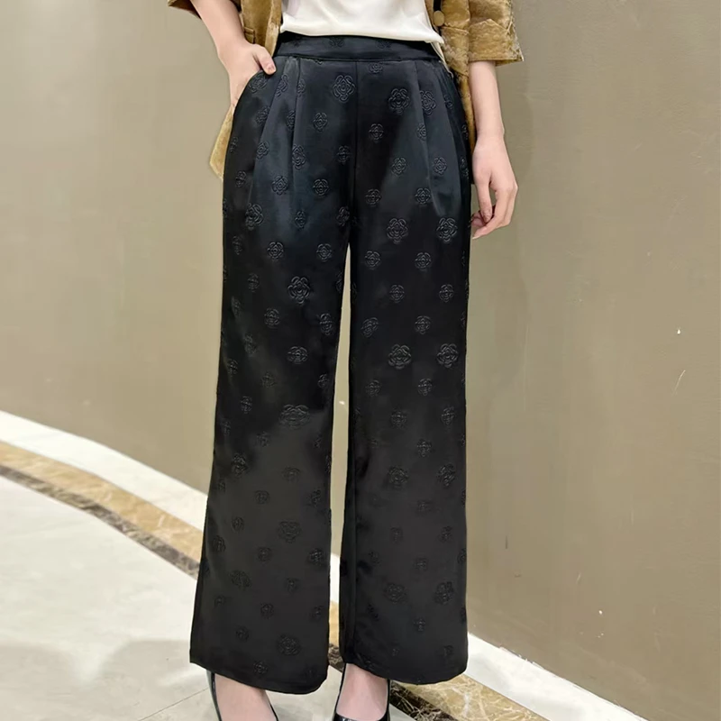 春季新款时尚气质显瘦百搭阔腿裤洋气妈妈装裤子5960