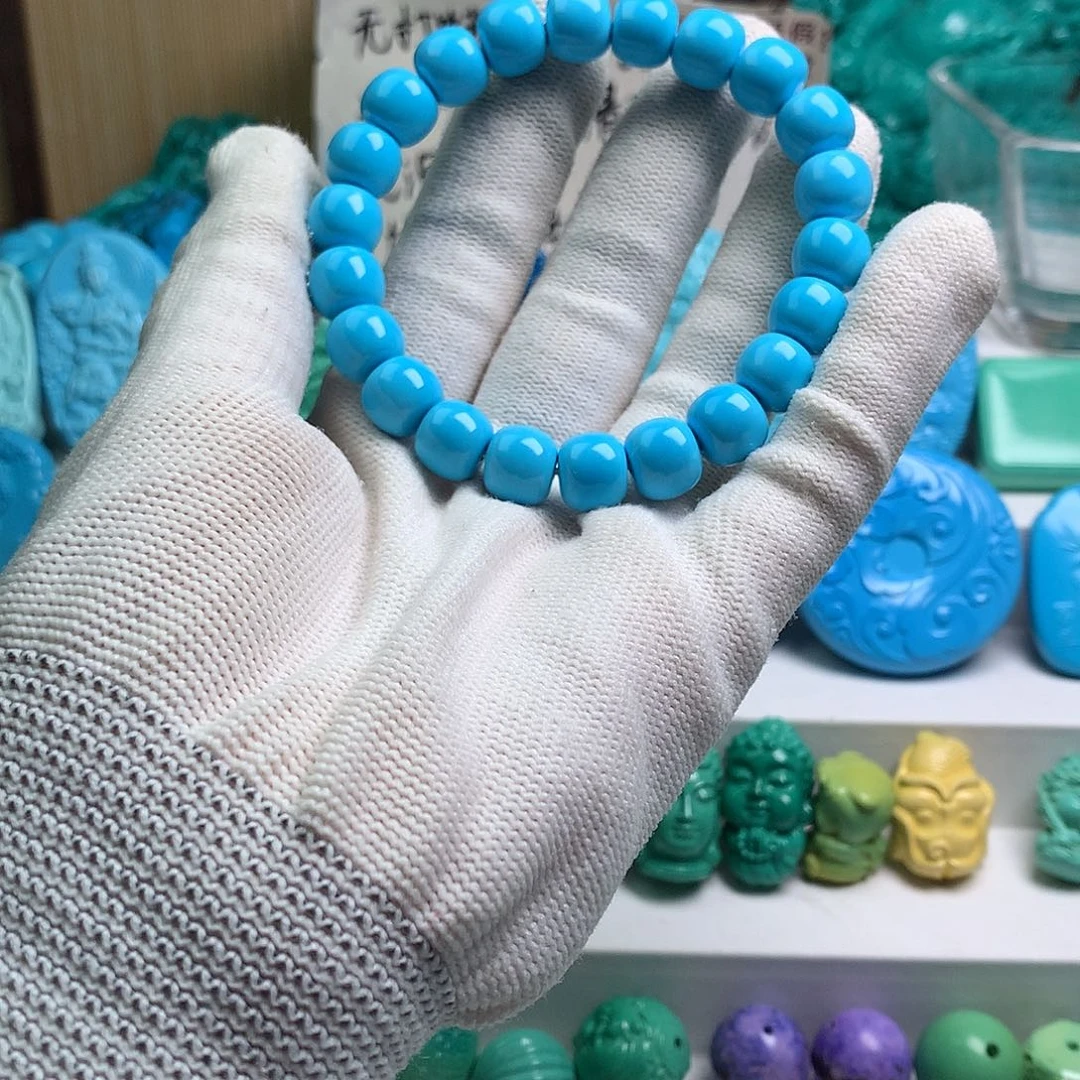 湖北发货批发精挑绿色矿原创手串108雕刻多样性发货 以介绍为准