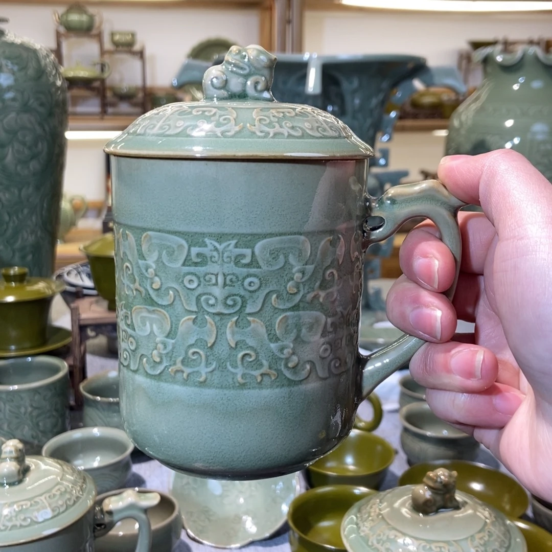 瓷片微微瑕办公杯哈哈哈