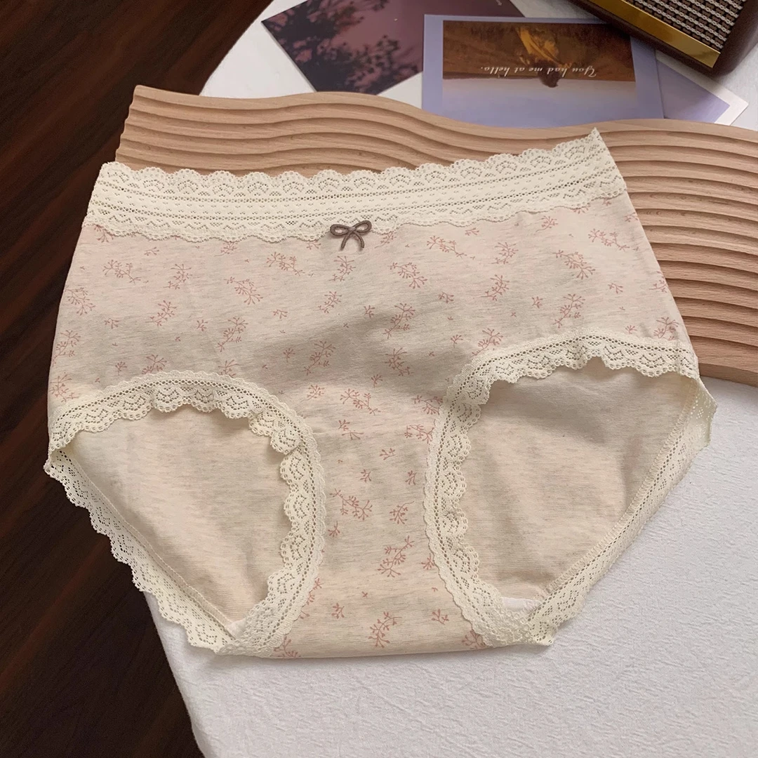 【80-130斤】 印花ins风A类女内裤软糯柔软无勒感加长10A抑菌裆9314