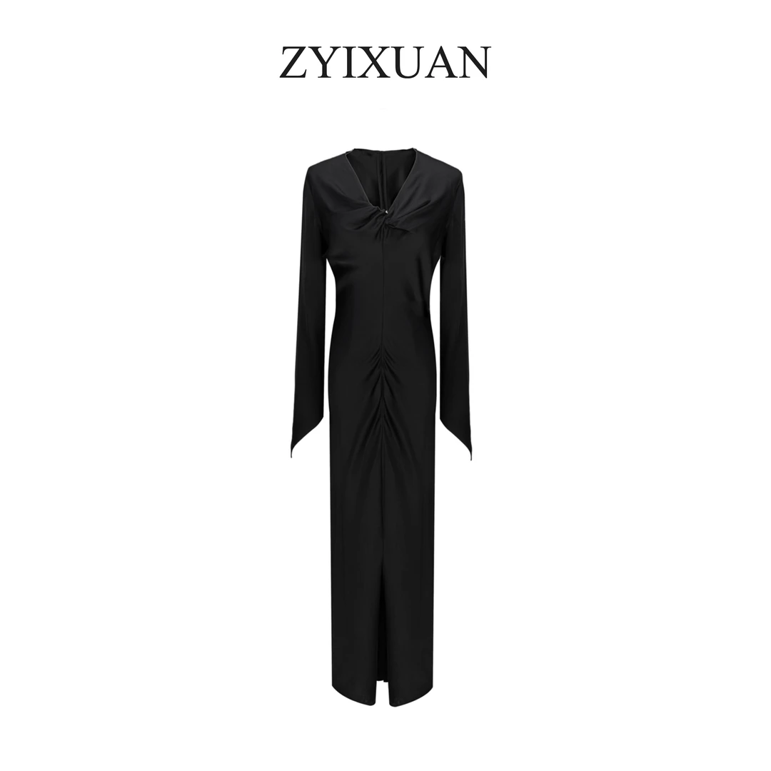 ZYIXUAN “欲知” 时尚百搭黑色连衣裙 ZYX240369