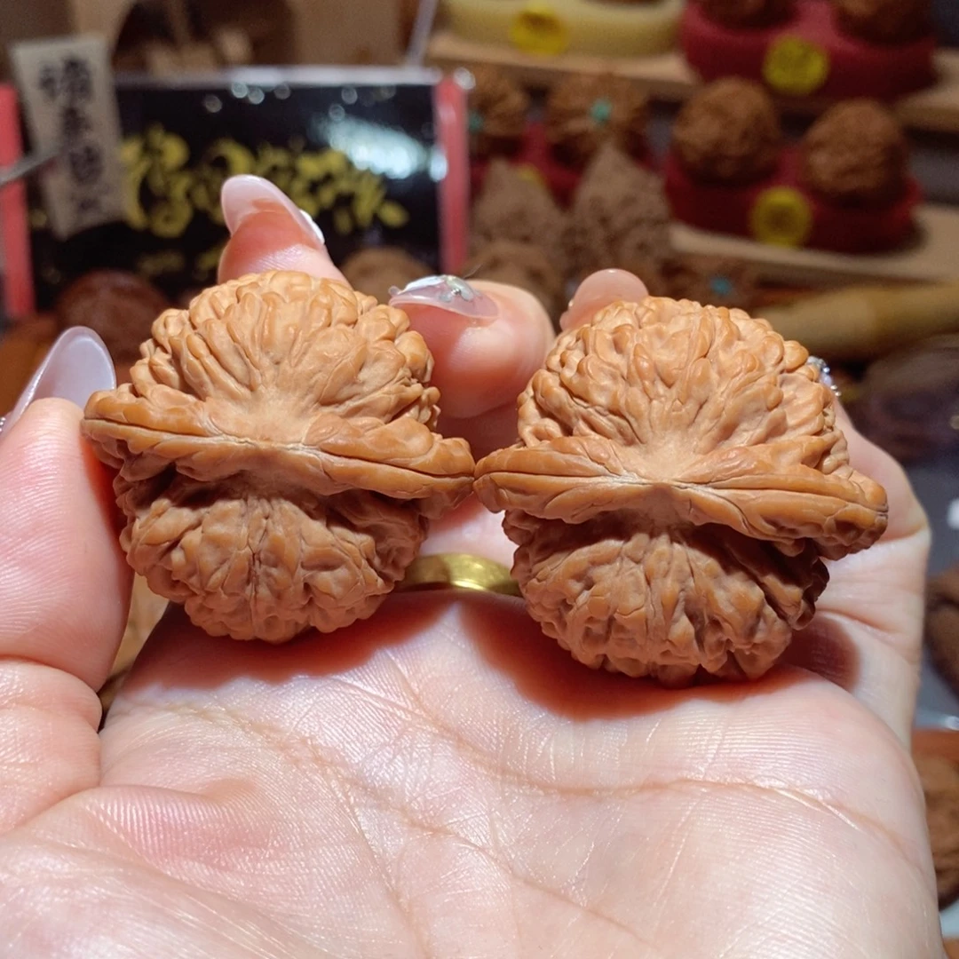 把件文玩核桃43尺全品树头莲花