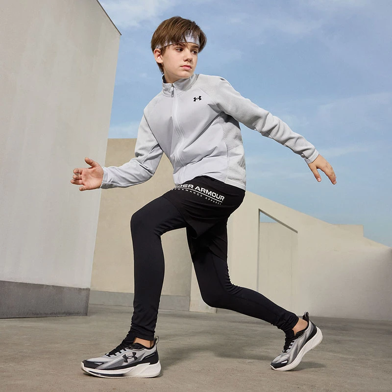 【安德玛童装】25秋新品【流光风】拼接外套一体织儿童运动服 4103