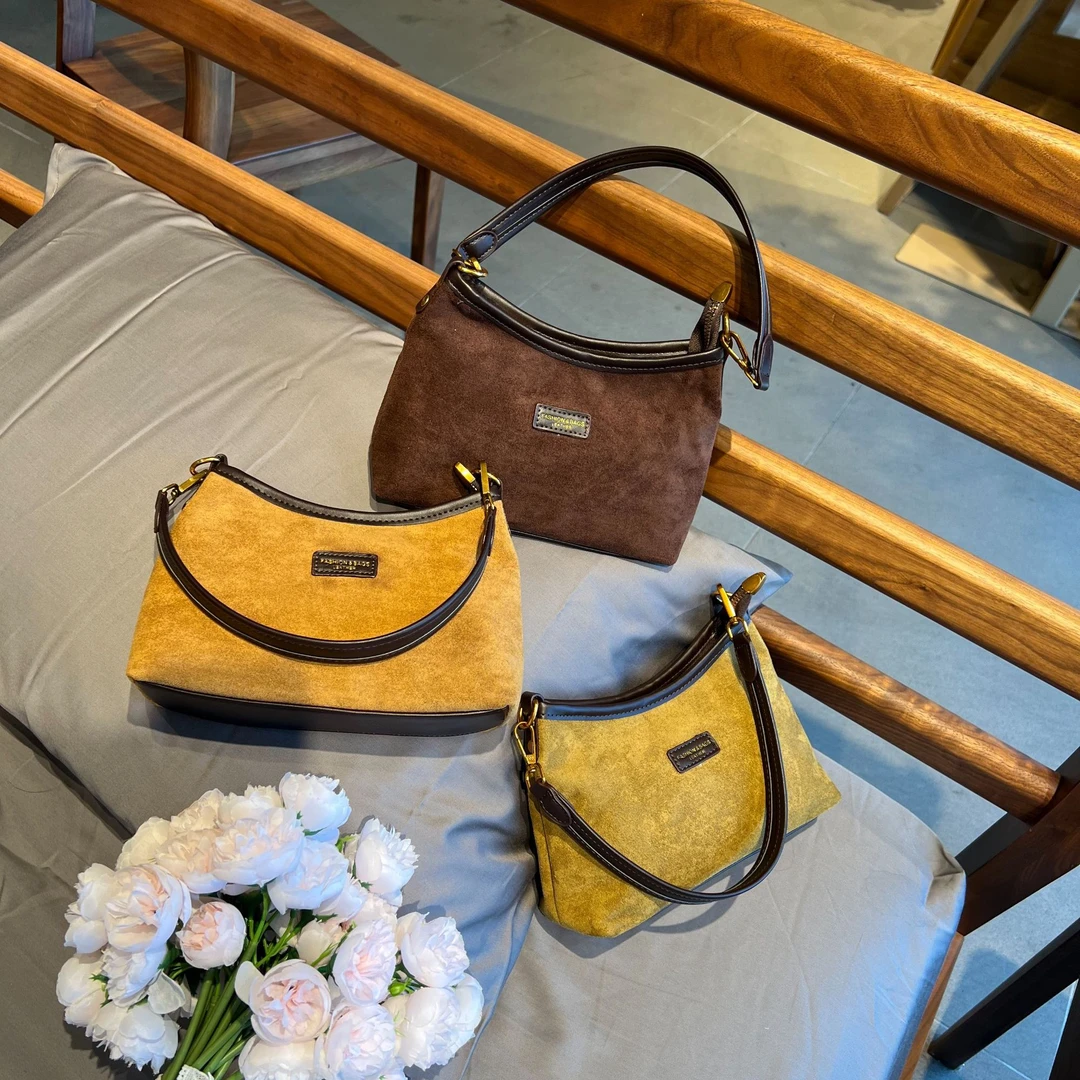 【镜像咖啡】25年新款拉链防盗轻奢风单肩斜挎流浪包复古百搭女包