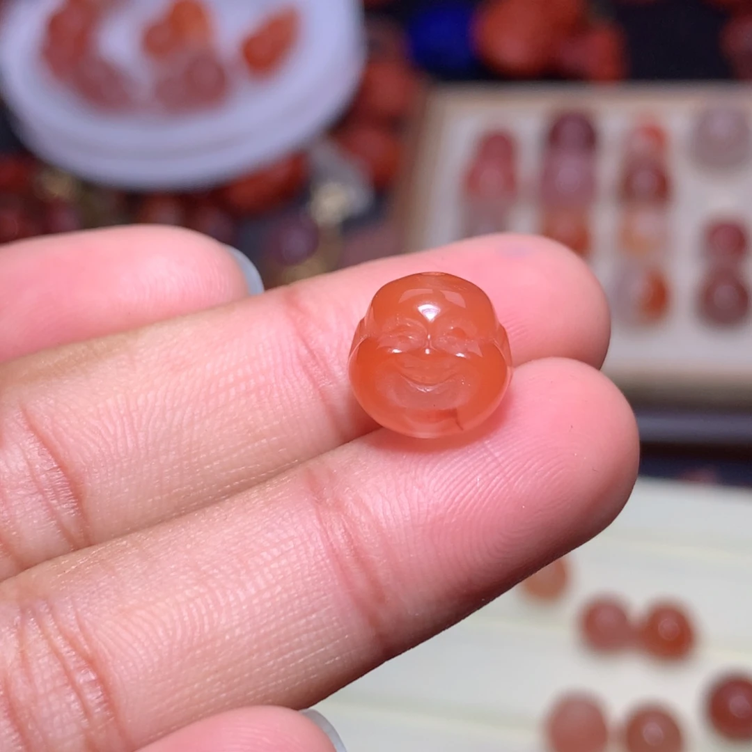 胡***平南红玛瑙未镶嵌珠宝半成品佛头