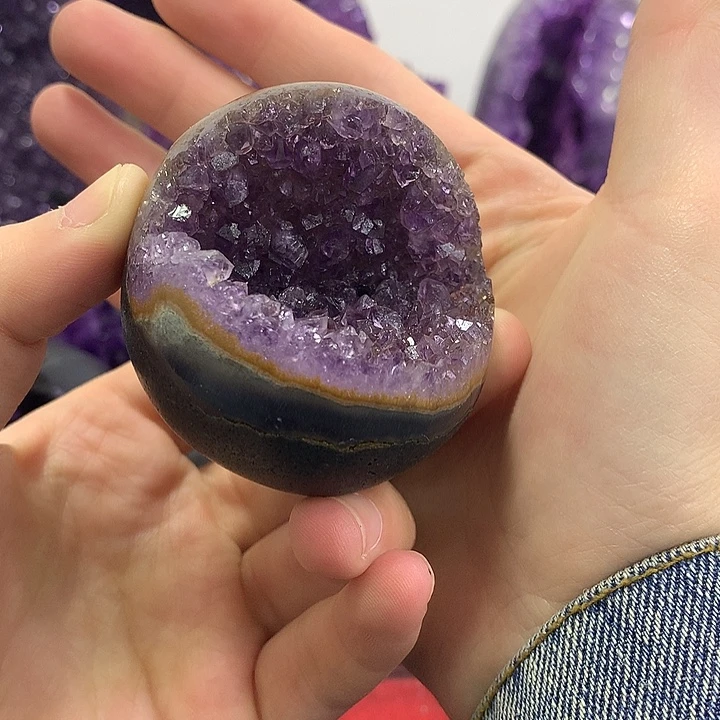 紫晶大型摆件（非配饰）银S925镶嵌