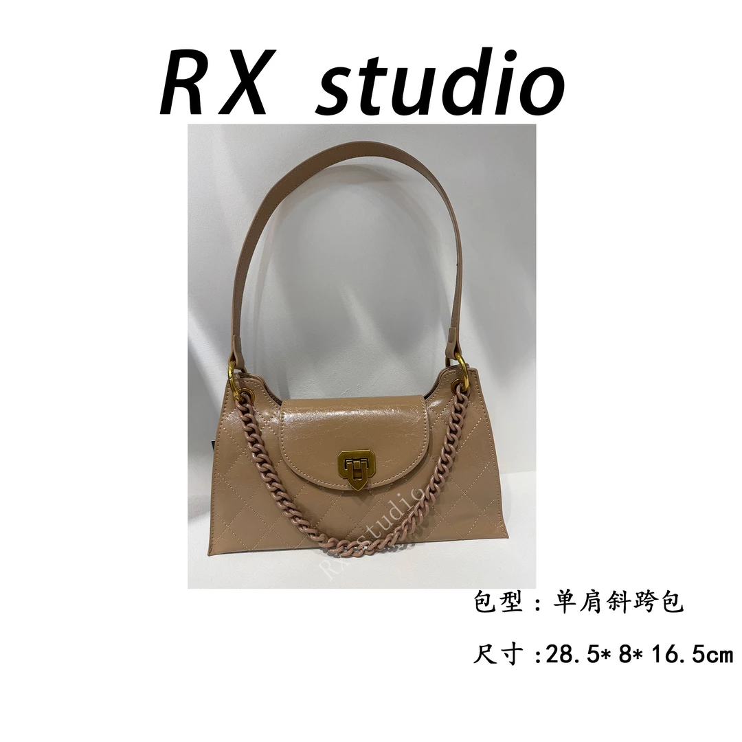 【南沙瑞熙】QYX-25168-7-燕麦奶茶RAIN.CUN轻奢小众时尚女士包