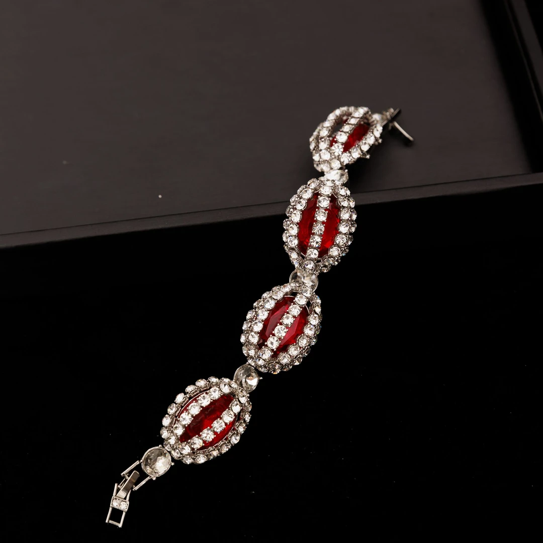 非金属合成锆石手链 复古满镶锆石手链 sc0038