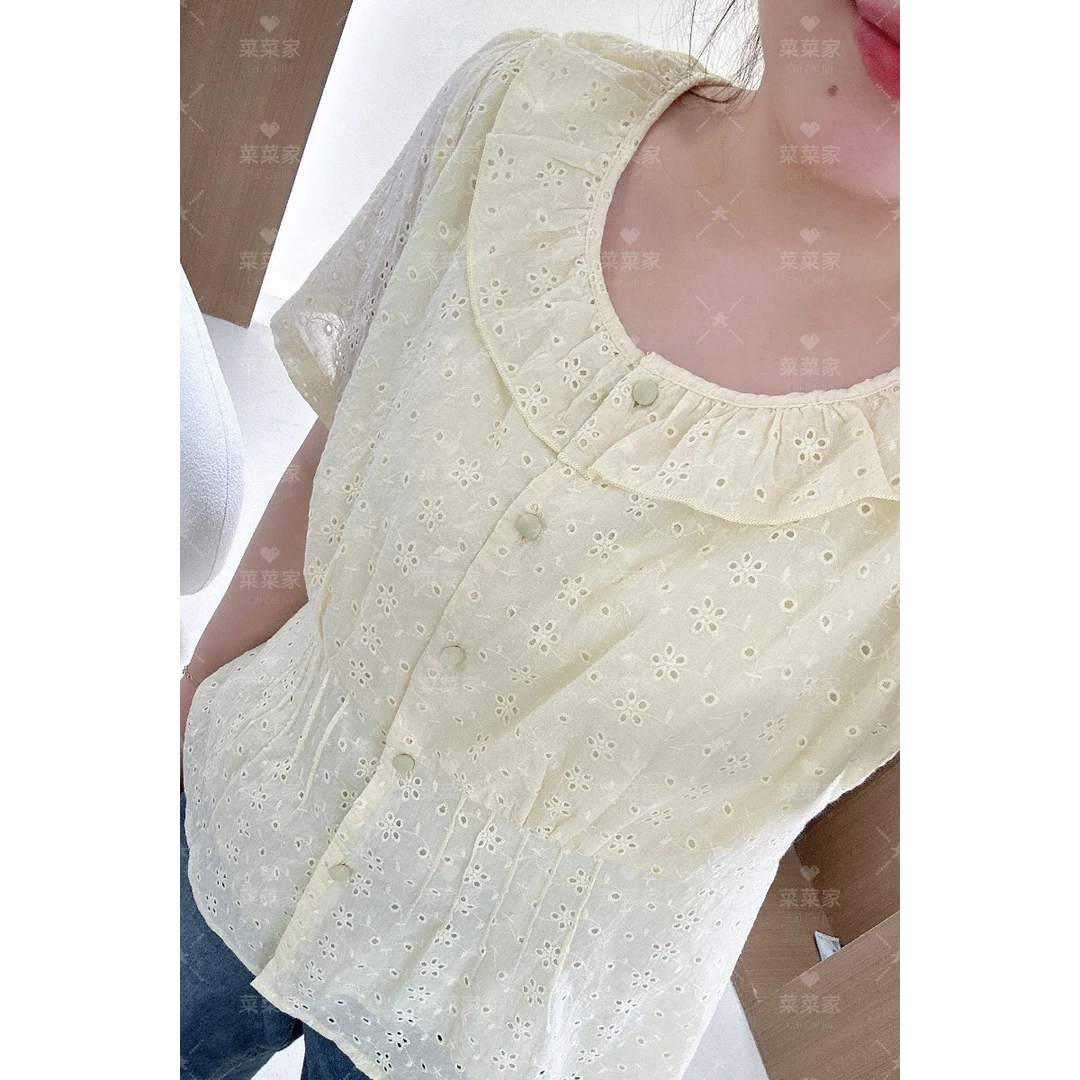【现货/菜菜家】2025年夏季新款重工艺立体刺绣衬衫CCC11504