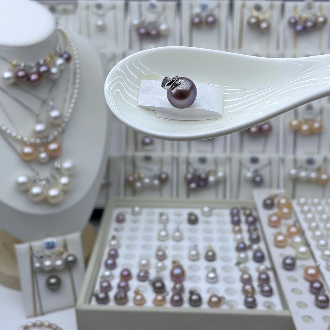 银S925镶嵌珍珠淡水珍珠