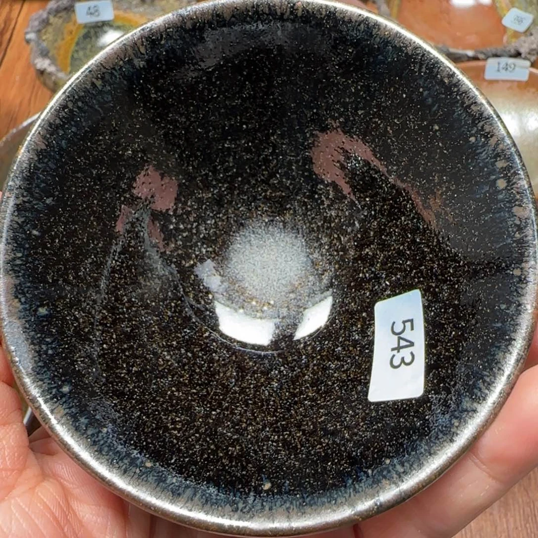 柴烧建盏茶盏茶杯543