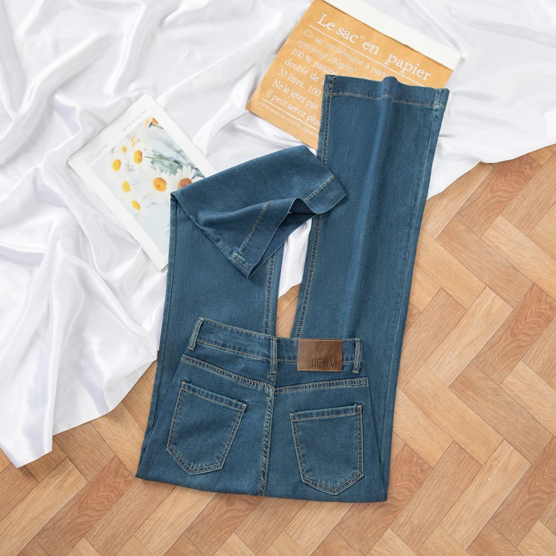 原创自制垂感天丝莱赛尔牛仔裤女2025夏季新款薄款阔腿裤宽松拖地