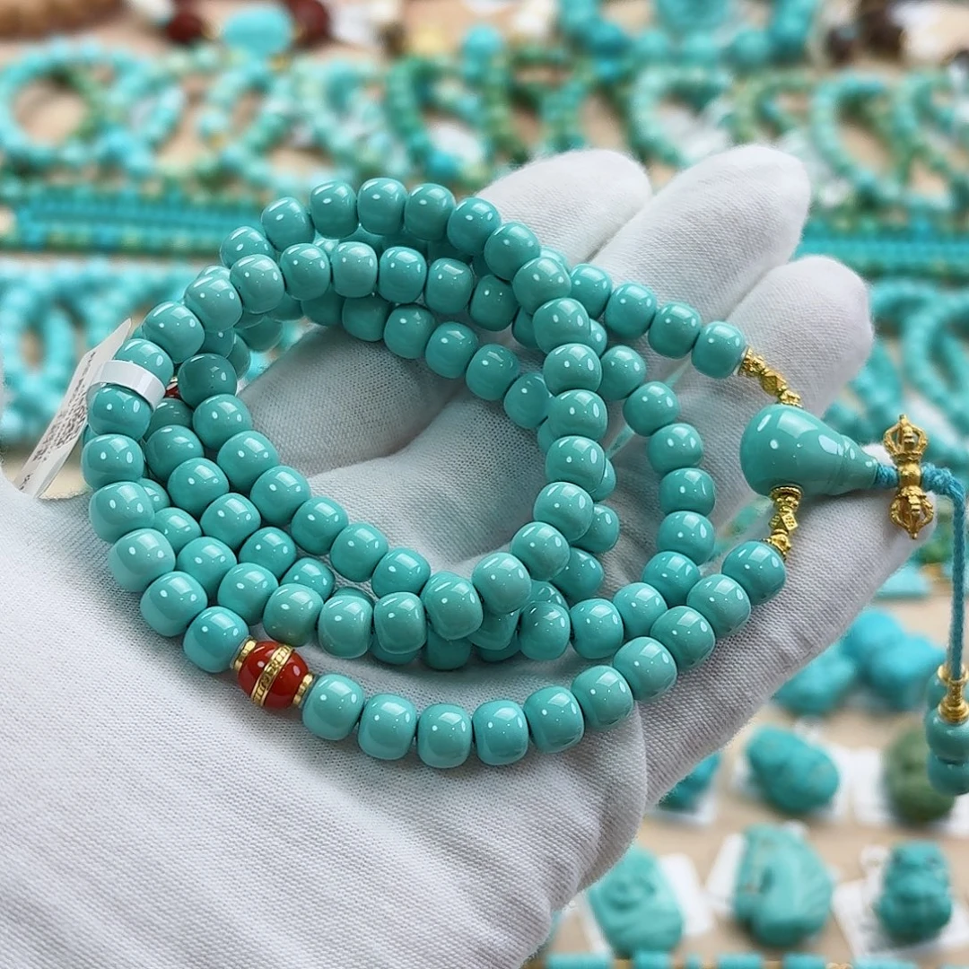 绿松石18K金镶嵌珠宝奇石7