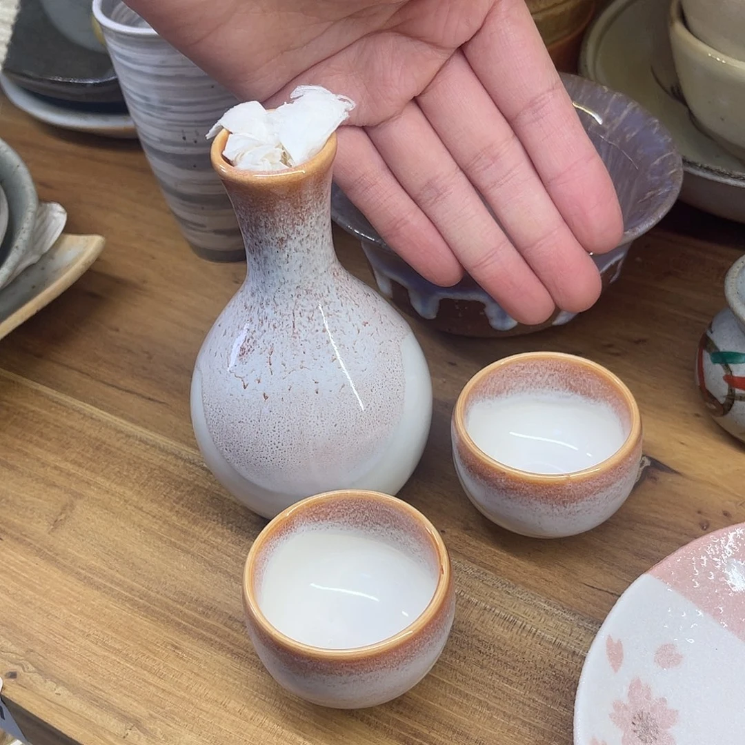 瓷片粉色得力套装